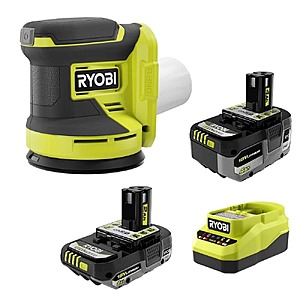 $99: RYOBI ONE+ 18V Kit w/ 4.0 Ah Battery, 2.0 Ah Battery, Charger, & FREE ONE+ Cordless Random Orbit Sander at HomeDepot