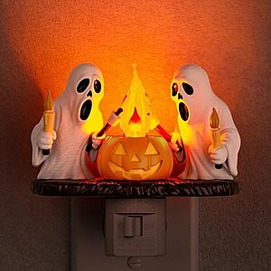$5.99* | Briignite Halloween Ghost Campfire Flickering LED Plug-In Night Light (2 Styles) at Amazon