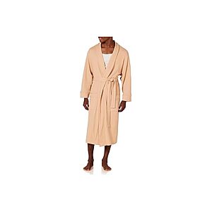$6.90 Amazon Essentials Men's Lightweight Cotton Waffle Bath Robe at Woot