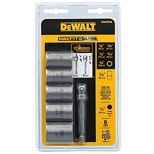 MAXFIT ULTRA 3/8 in. Carbon Steel Drive Socket Set (6-Piece) with 1/4 in. Adapter $12.97