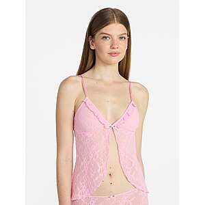 No Boundaries Lace Flyaway Cami Top, Women's XS-XXXL $4.36