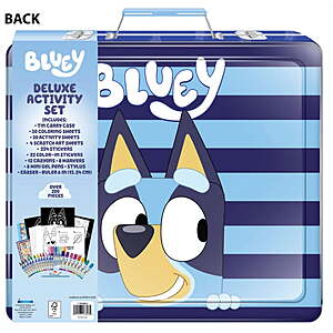 $17.40 Walmart: 200+ Pc Bluey, Princess or Mario Deluxe Activity Art Set w/ Metal Carrying Case Free Pickup or FS +