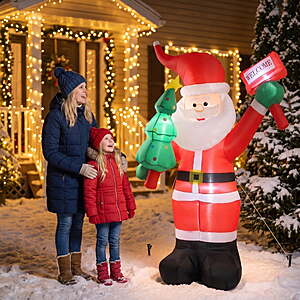 Walmart – 6' Christmas Inflatable Santa w/ LED Lights - $30.39 w/ Code