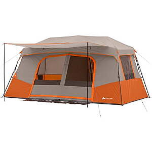Ozark Trail 11-Person Instant Cabin Tent with Private Room, 3-Room Family Camping Tent with Awning - $119 + Free S/H