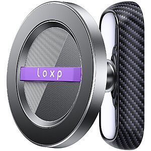 LOXP 360° Rotating MagSafe-Compatible Magnetic Golf Cart Phone Mount (Black or Carbon Fiber) $5.03 + Free Shipping w/ Prime or on $35+