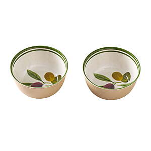 Better Homes & Gardens 14 oz Round Olive Beige Reusable Dishwasher-Safe Bamboo Melamine Plastic Dip Bowl (2 Count) $1.64
