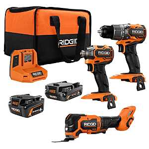 RIDGID 18V NUKE SubCompact Brushless 2-Tool Combo Kit, MAX Batteries with 18V NUKE SubCompact Brushless Multi-Tool $249