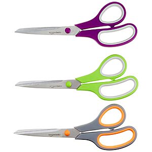 3-Pack Amazon Basics Stainless Steel Scissors $7.55