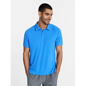Athletic Works Men's DriWorks Mesh Polo Shirt (Cabana Swim, Apricot Jam, Sizes: S-L) From $4.76 + Free Shipping w/ Walmart+ or on $35+