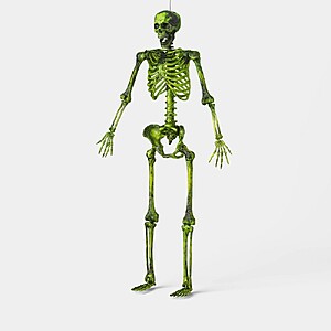 60" Pose-N-Stay Large Poseable Skeleton Halloween Decorative Prop Grim Greenery - Hyde and EEK! Boutique™ $17.5