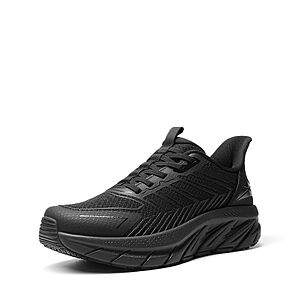ALLSWIFIT Women's Slip-On Non-Slip Work Sneakers (Black/White or Black) $35.99 + Free Shipping
