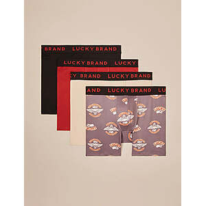 4-Pack Lucky Brand Essential Soft Boxer Briefs (Multi) $11 + Free Shipping