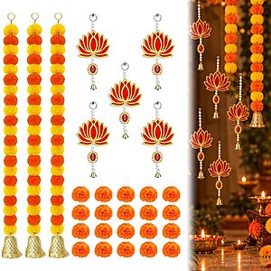 Amazon – amiatalo 28-Piece Diwali Lotus Hanging Decor Set - $9.99 w/ Code