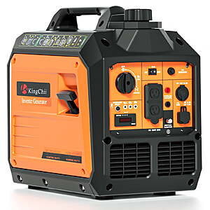 KingChii 2500 Watt Inverter Generator, Portable Gas Powered, Quiet 58 dBA, Up to 11H Runtime, Parallel Ready, Camping, RV & Home Emergency Backup $269.83 + Free S/H