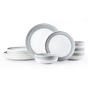 Amazon – KINGSTONE 12-Piece Stoneware Dinnerware Set for 4 - $39.99 w/ Code