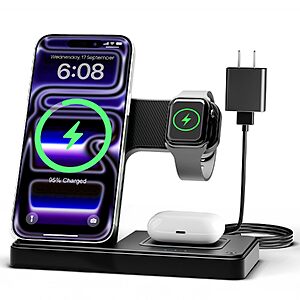 GETPALS Wireless Charger iPhone Charging Station for Apple Multiple Devices $9.17 AC