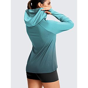 Women's Workout Athletic Lightweight Hoodie UPF 50+ $10.99