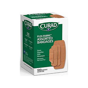 CURAD Flex Fabric Assorted Size Bandages, 100 Count - $3.56