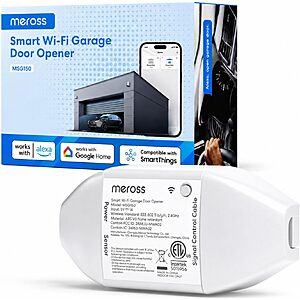 meross Smart Garage Door Opener Remote for Alexa and Google, MSG150US $35.99