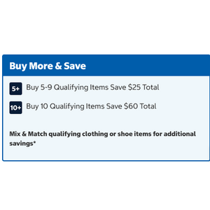 Costco Members - Extra $25 off 5 or extra $60 off 10 Select Clothing/Apparel + Free Shipping