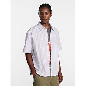 No Boundaries Men's and Big Men's Cotton Short Sleeve Boxy Fit Button Up Oxford Shirt (Blue Wash, Gravel, Sizes XS-5XB) from $5.70 + Free S&H w/ Walmart+ or on $35+