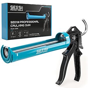 SEESII 10-Oz Dripless Caulking Gun w/ 18:1 Thrust Ratio & Silicone Removal Tool $14.99 + Free Shipping w/ Prime or on $35+