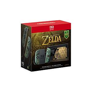 Nintendo Switch 2 Legend of Zelda 40th Anniversary Edition available now (restocked at Nintendo.com) $519.99