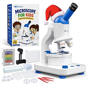 [Prime] 63-Piece TOMLOV DM301K 640x Kids' Microscope STEM Kit w/ Dual LED Lights & Phone Adapter $39.99 + Free Shipping