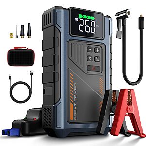 Geeneu 4500A Jump Box for Car Battery Portable Jumper Cables with Battery Pack and 150PSI Air Pump $40.18 AC