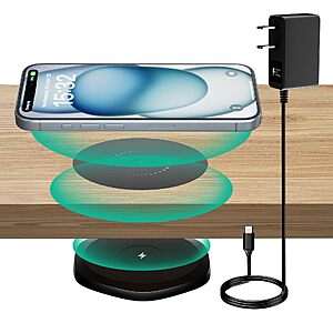 Amazon – KPON 13–30mm Under-Desk Invisible Wireless Charger - $22.39 w/ Code
