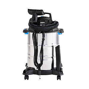$55 FS WALMART HART 8 Gallon Wet/Dry Vacuum, 6 Peak HP Motor, Stainless Steel Tank, Convertible to Blower, On-Board Storage, 17 ft Cleaning Reach