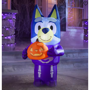 3.5 ft LED Bluey as Skeleton, Bingo as Mummy, or Stitch as Witch Inflatable Airblown® I10 - $17.98 + free delivery