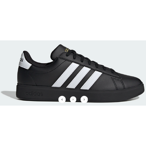 Adidas men's grand court shoes (core black / cloud white / gold metallic) - $19.80