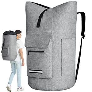[Prime] 115L Extra Large Laundry Backpack Bag w/ 4 Pockets $10.46 + Free Shipping