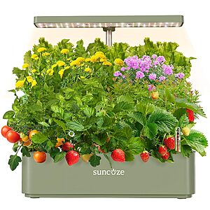 12-Pod 4L Indoor Hydroponics Growing System w/ 24W Full-Spectrum LED Grow Light (Green) $44.99 + Free Shipping