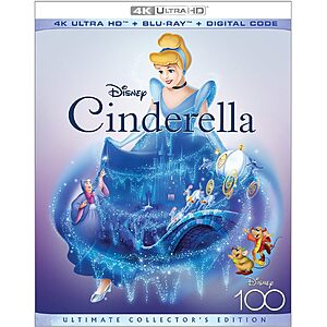 Cinderella 4K UHD + Blu Ray + Digital $16 Amazon.com