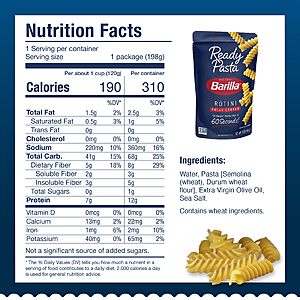 $10.92 S&S AMZ Barilla Ready Pasta, Fully Cooked Rotini Pasta, 7oz. (7PK) Non-GMO & Kosher