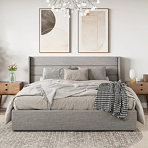 Latitude Run Braya Hydraulic Lift Up Storage Upholstered Platform Bed (King; 2-Colors) $279.99 + Free Shipping