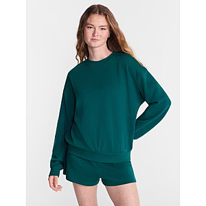 No Boundaries Pullover Crewneck Sleep Top with Long Sleeves, Women's XXS-3X (Various) $4.94