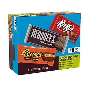 $20.08, Amazon, 18 pack HERSHEYS KIT KAT and REESE'S Assorted Milk Chocolate