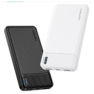 AsperX 2-Pack 10000mAh Slim Portable Charger,USB C Battery Pack Power Bank $19.97