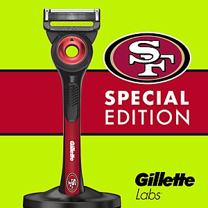 $14.97 AMAZON Gillette Labs Special NFL 49ers Edition Shaving Razor for Men - 1 Handle, 1 Razor Blade Refill, Perfect