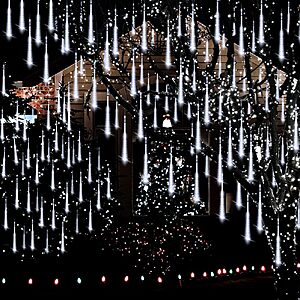 8 Tubes Christmas Lights Outdoor, 192LED Meteor Shower Light UL Certified $5.84 AC