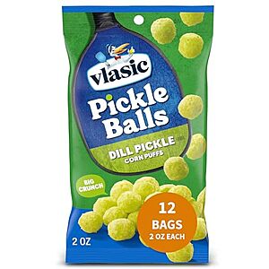 [AC] $8.45 | 12-Pack Vlasic Pickle Balls Flavored Corn Puffs (Dill Pickle) at Amazon (70.4￠ each)