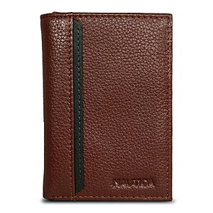 Nautica Men's Genuine Leather RFID Blocking Trifold Wallet w/ ID Window & 6 Card Slots (Tan) $17.66 + Free Shipping w/ Prime or on $35+
