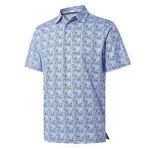 MICHEL ROUEN Dry Fit Short Sleeve Moisture Wicking Print Performance Mens Golf Polo Shirts $10.97 AC