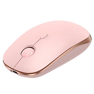Tecknet Rechargeable Slim Wireless Silent Mouse (Rose Pink) $7.99 + Free Shipping w/ Prime or on $35+