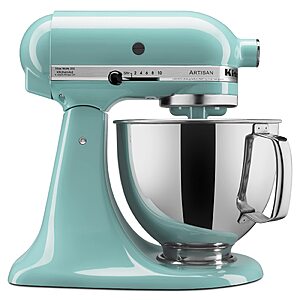 KitchenAid Artisan, 5-Qt Tilt Head Stand Mixer, KSM150PS, Aqua Sky | Includes Pouring Shield for Mess-Free Mixing, 10 Speed Settings $349.99