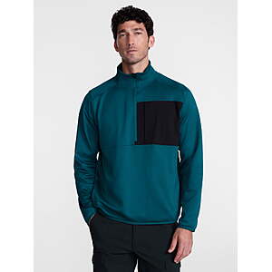 Ozark Trail Men's Half Zip Pullover with Long Sleeves, Sizes S-3XL $9