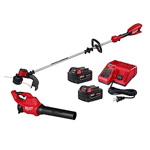 M18 Brushless 18V 16in. Cordless Battery Powered String Trimmer w/ M18 XC 5.0 Ah Starter Kit, M18 Brushless Blower